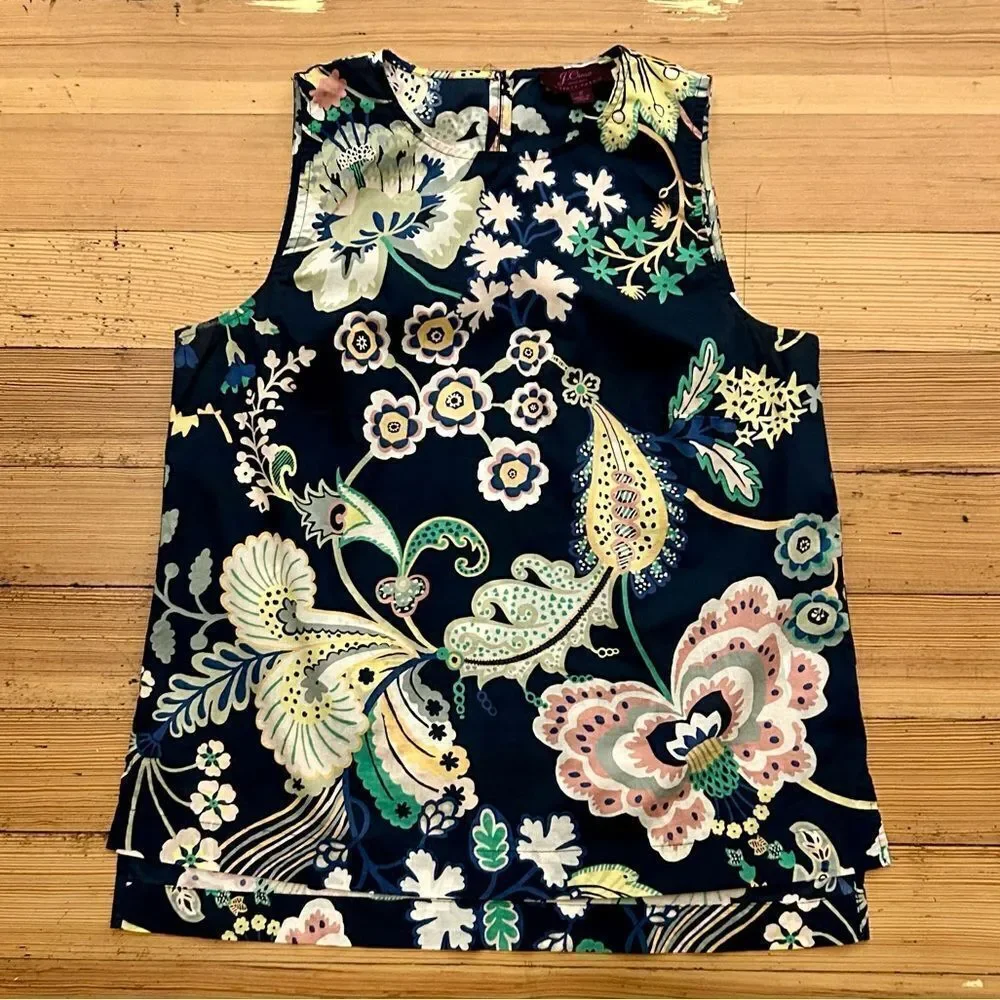 J. Crew Sleeveless tank in Liberty Josephine floral. Size XS.